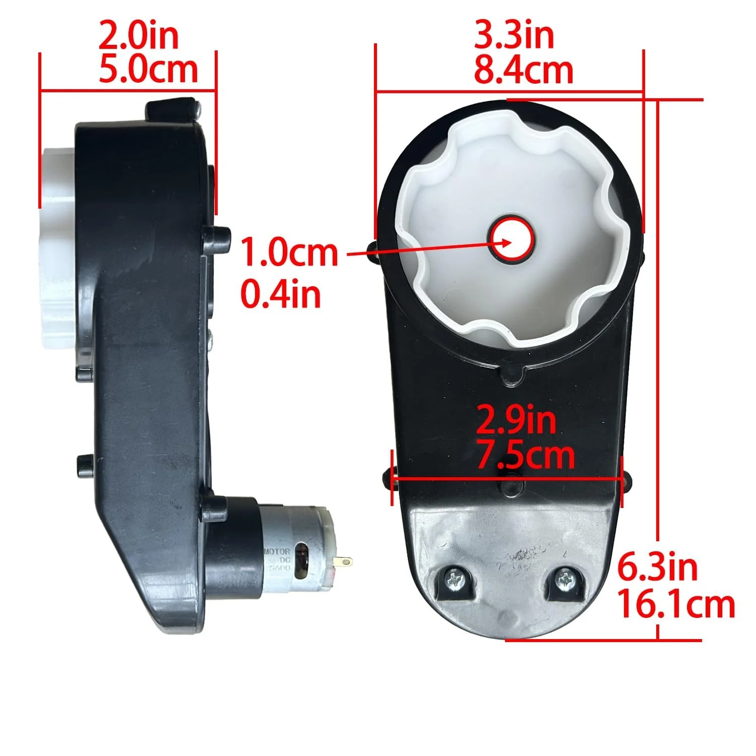 12V 24V Motor Gearbox for Children's Ride-On Toy Steering Systems - Image 4