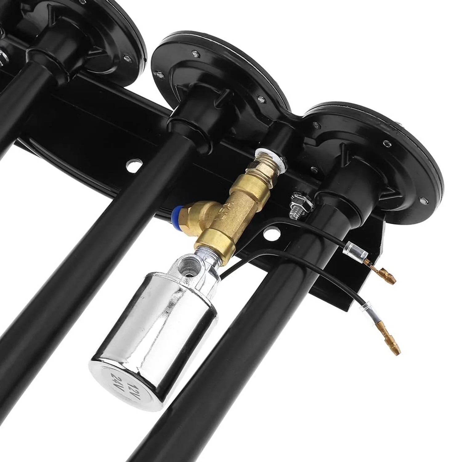12V/24V Truck and Train Air Horn, 185dB Loud Four Trumpet Air Horn for Cars - Image 4