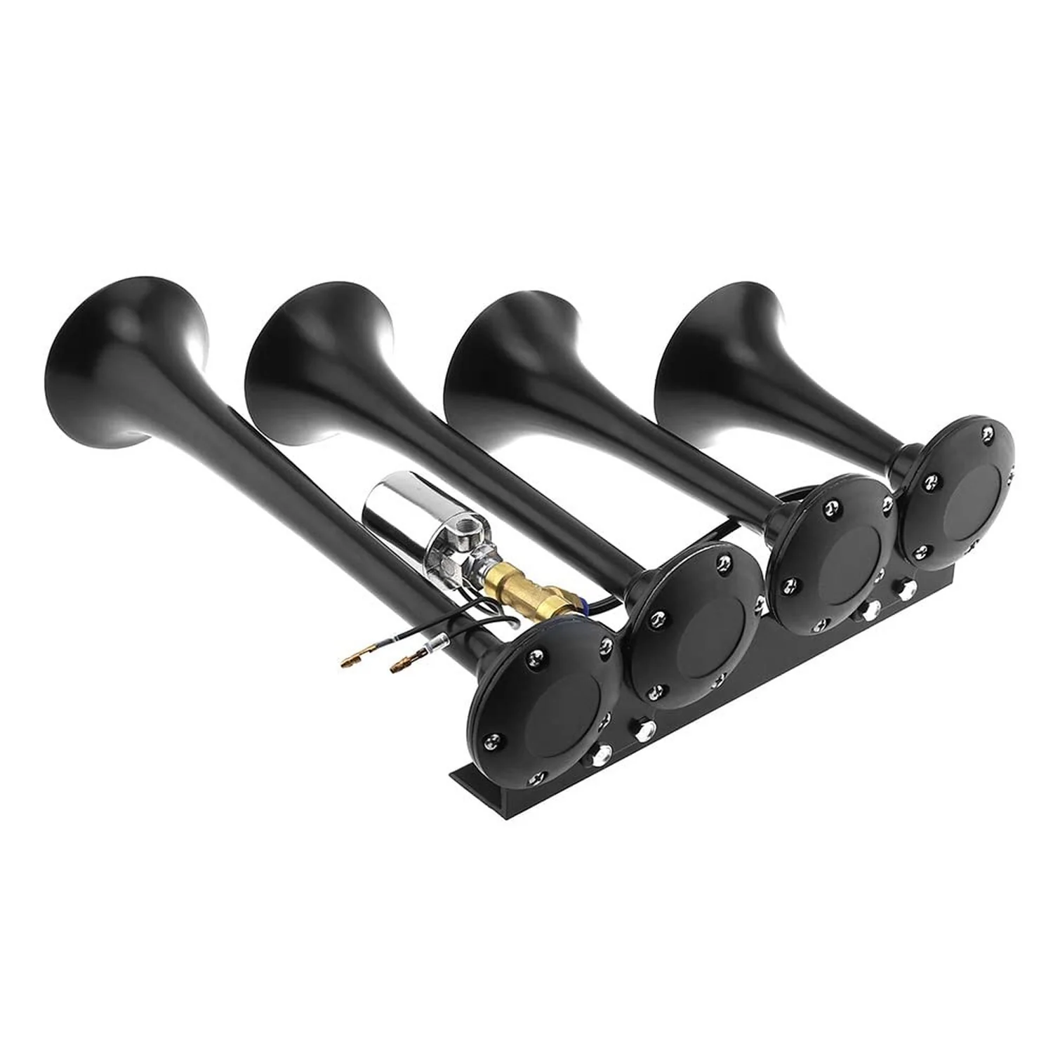 12V/24V Truck and Train Air Horn, 185dB Loud Four Trumpet Air Horn for Cars - Image 5