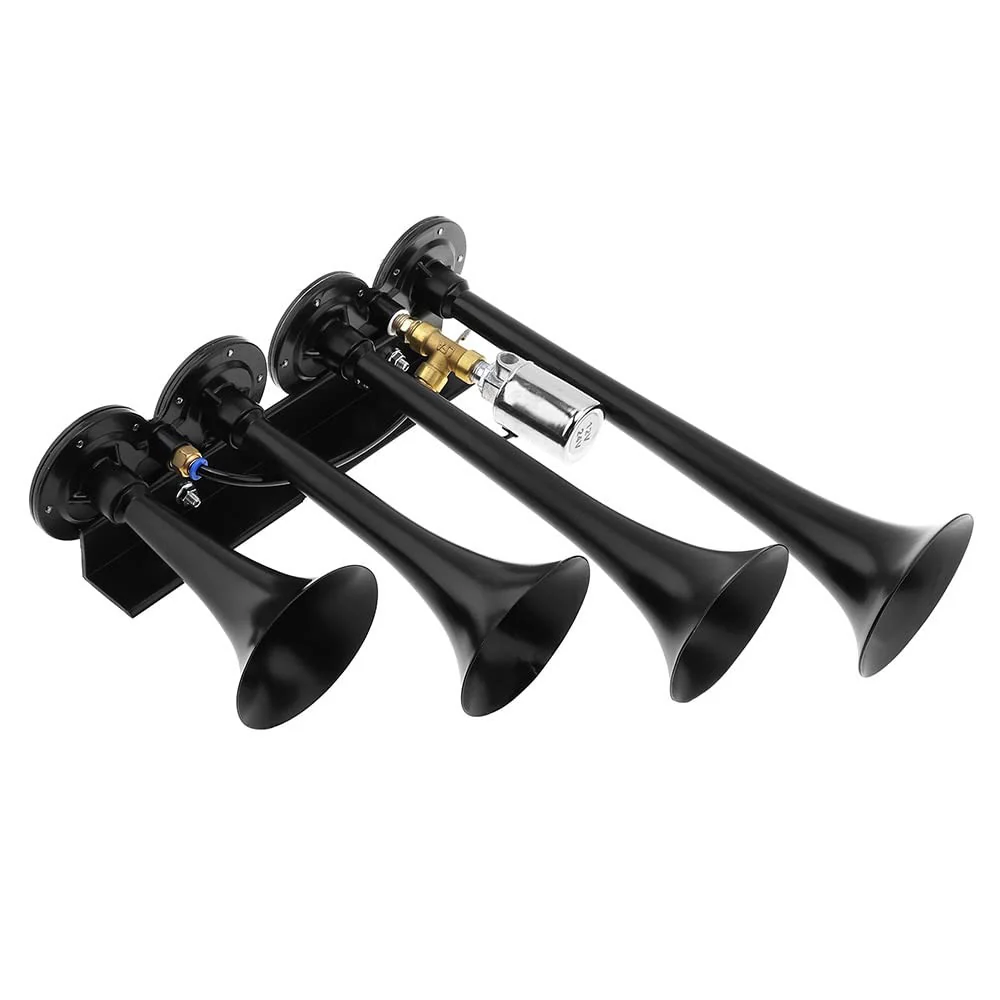 12V/24V Air Horn for Truck and Train - 185dB Loud Four Trumpet Air Horn - Image 6