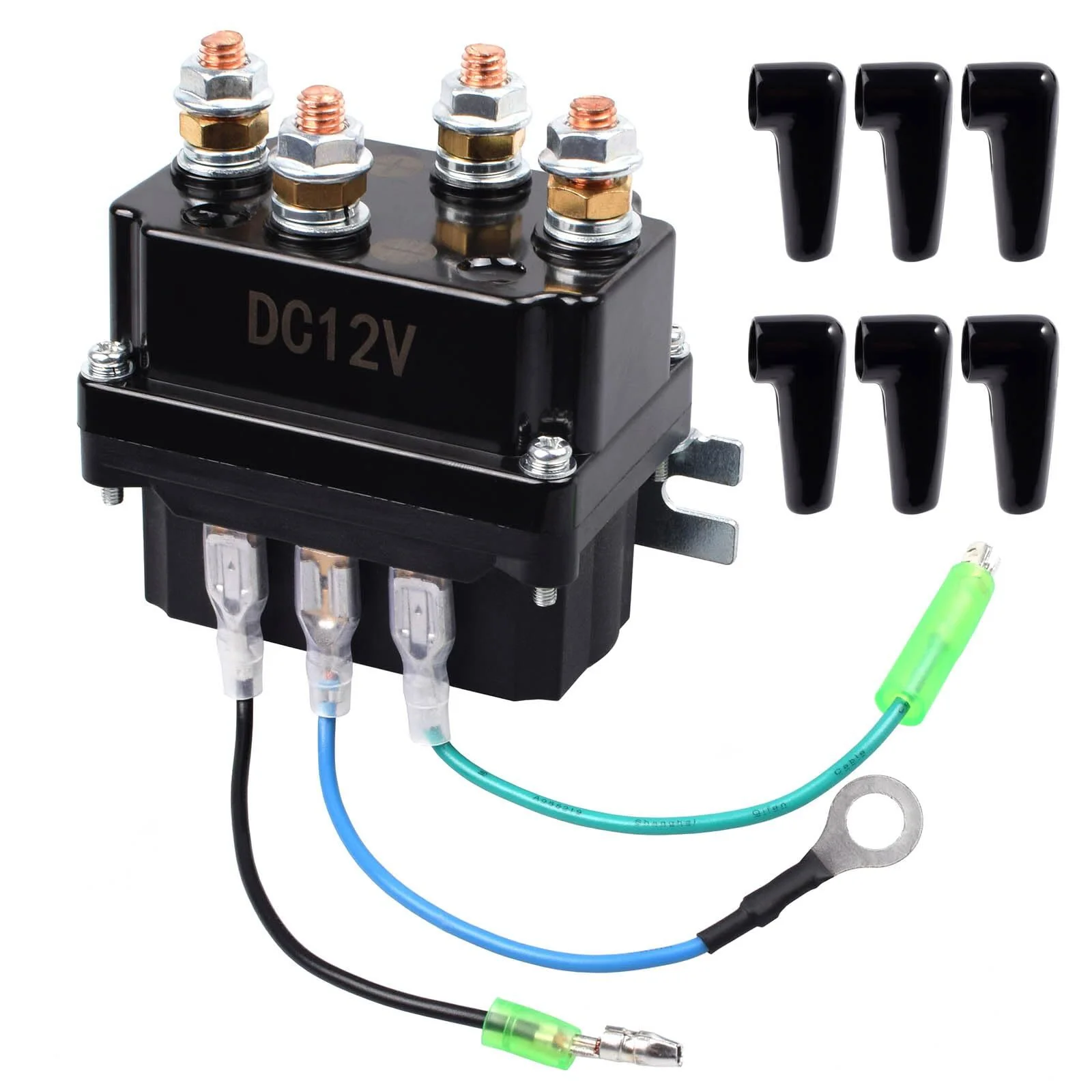 12V 250A Winch Solenoid Relay Contactor for ATV UTV Boat 5000-7000lbs Winch
