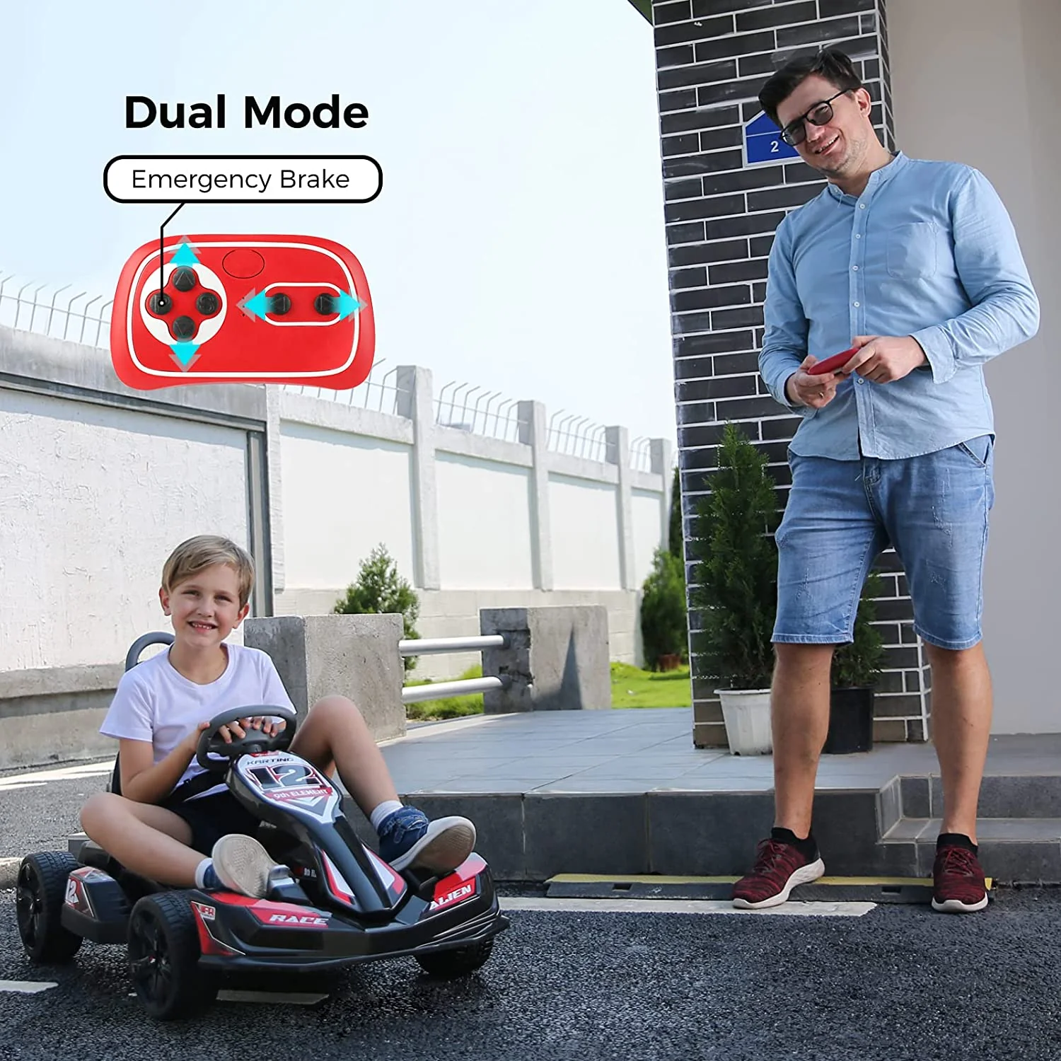 12V 2WD Electric Go Kart for Kids with Parent Remote Control - Battery Powered Ride On Car - Image 6