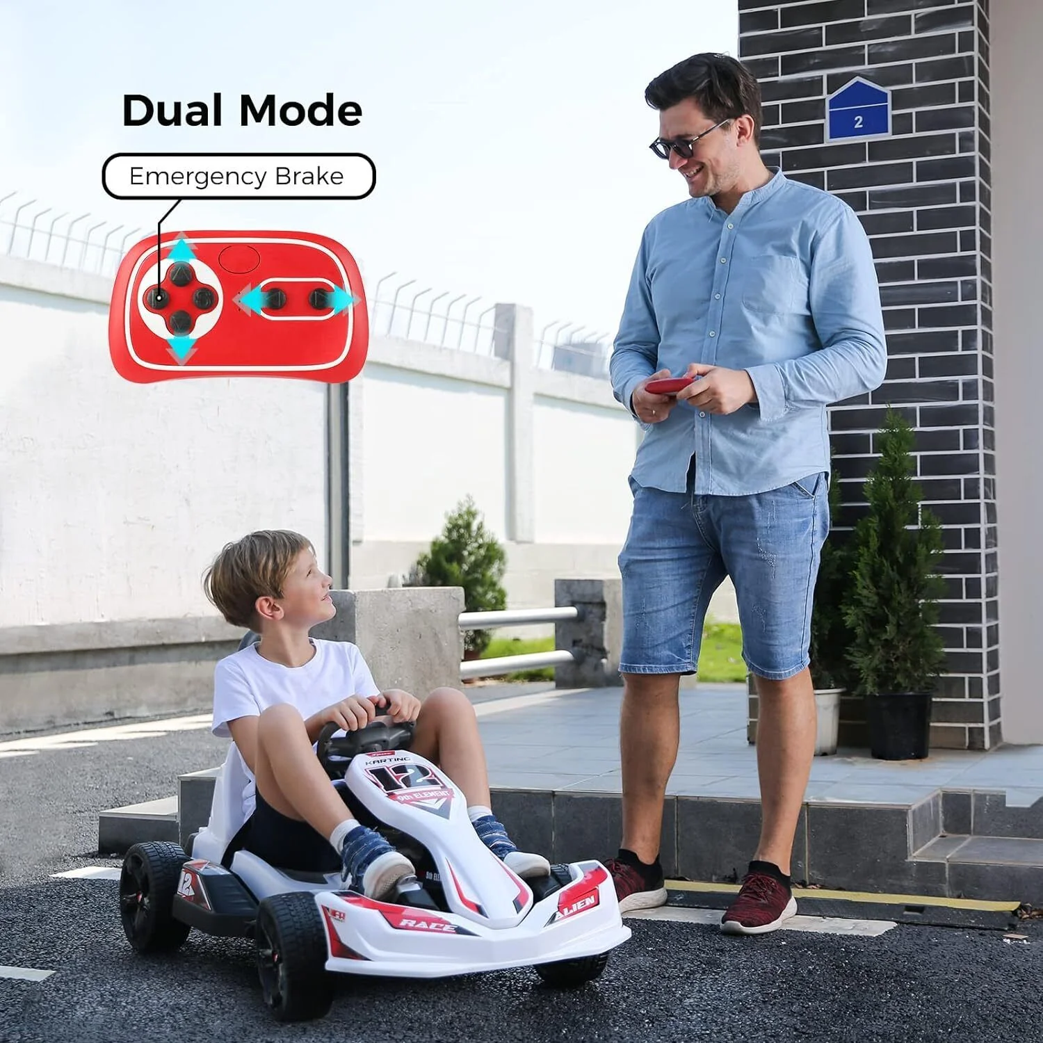 12V 2WD Electric Go Kart for Kids with Remote Control and Safety Belt - Image 13