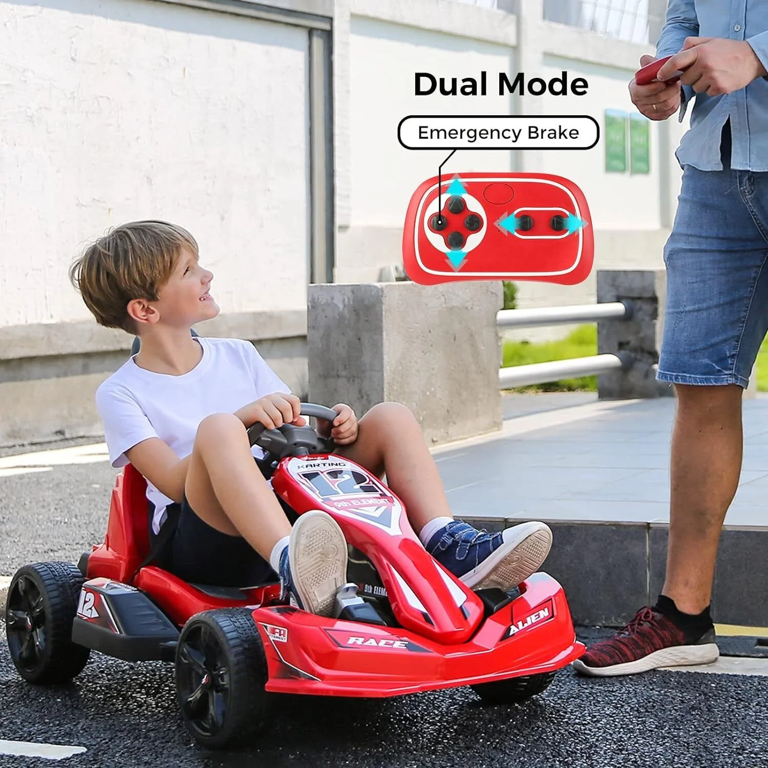 12V 2WD Electric Go Kart for Kids with Remote Control and Safety Belt - Image 24