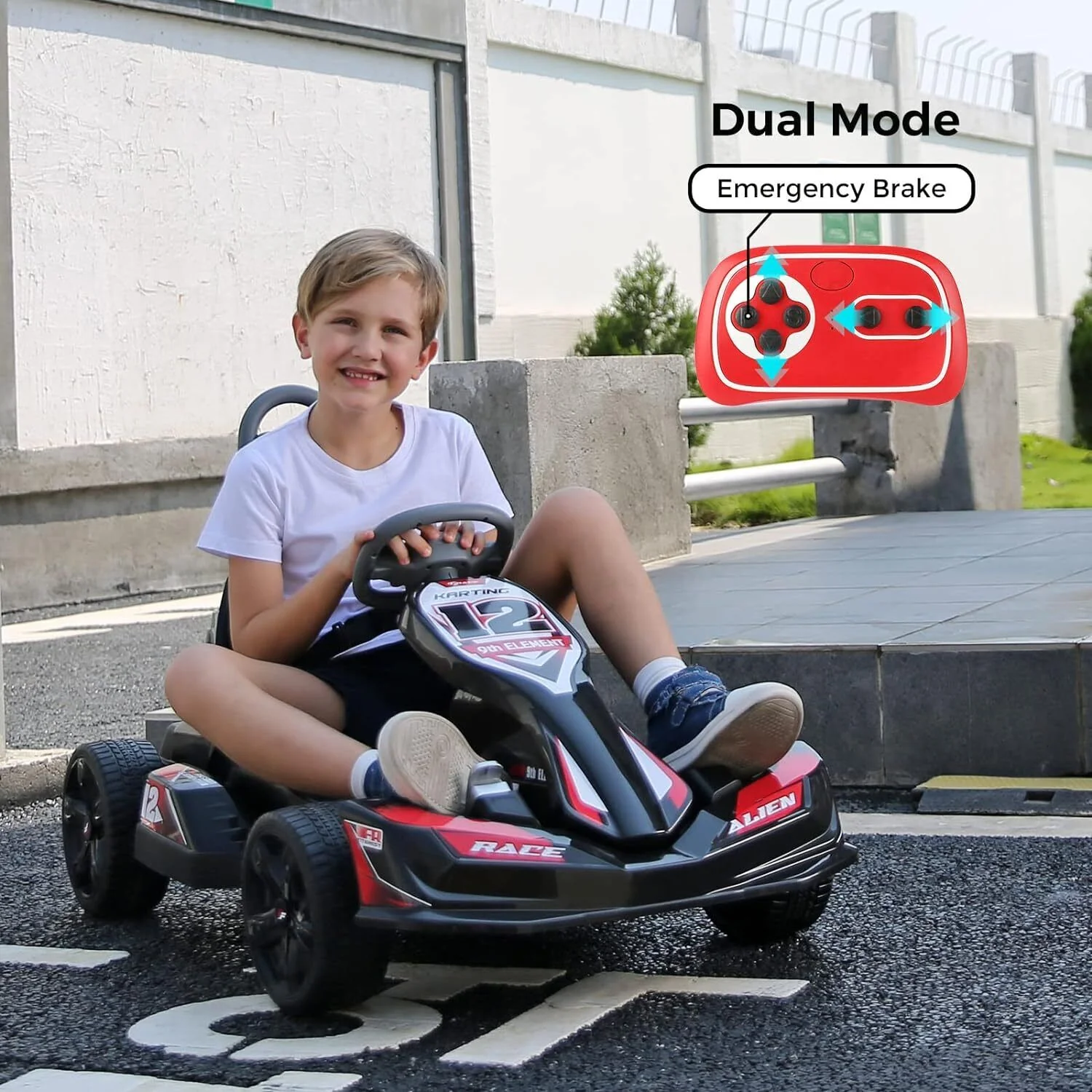 12V 2WD Electric Go Kart for Kids with Remote Control and Safety Belt - Image 39