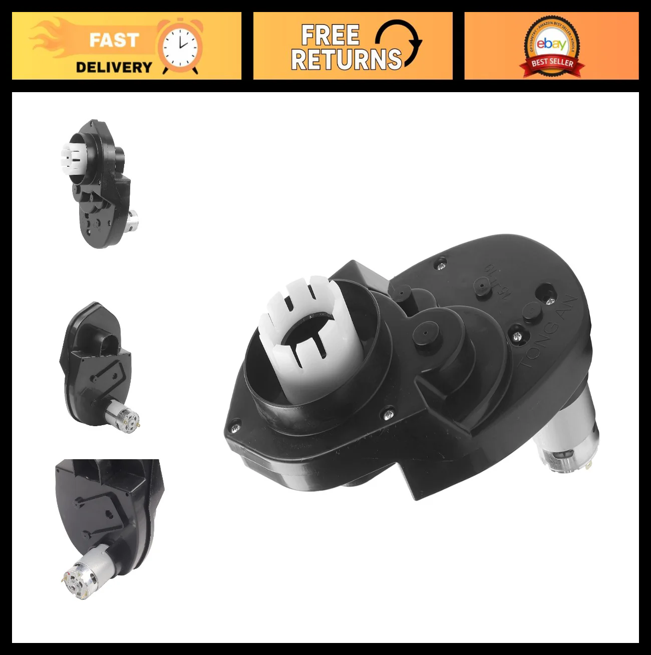12V 30000RPM Gearbox Motor for Children's Ride-On Vehicles, Jeep Wrangler, Ford Raptor