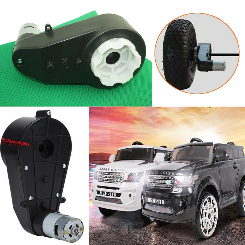 12V 30000RPM Rear Motor with Gearbox for Kids Electric Ride-On Car and Bike Toys