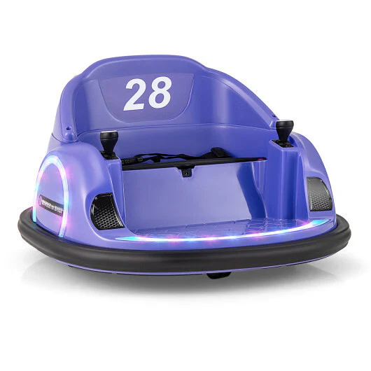 360° Remote-Controlled Bumper Car for Toddlers in Purple