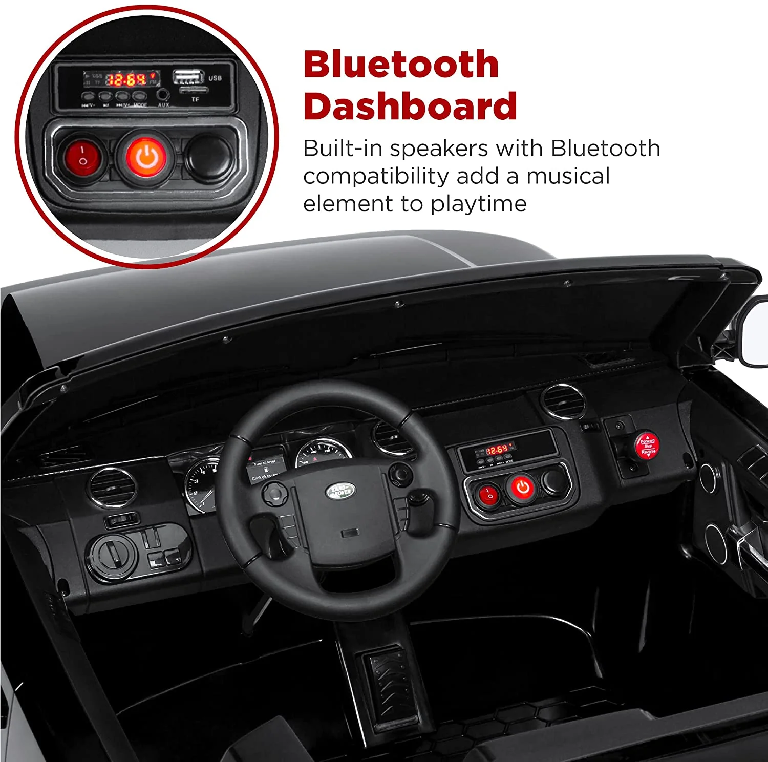 12V 3.7 MPH Two-Seater Licensed Land Rover Ride-on Car Vehicle with Parent Remote Controller - Image 7