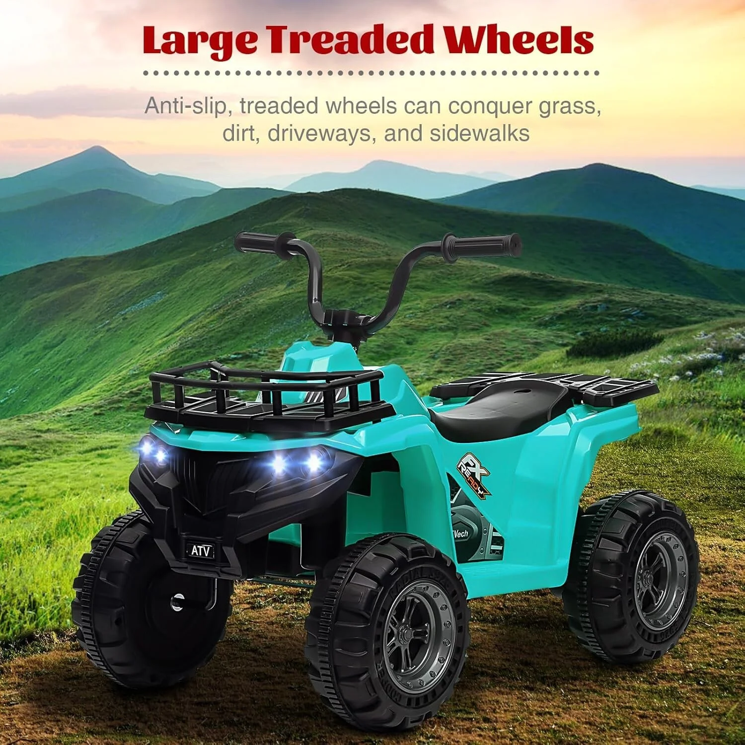 12V 4.5AH Rechargeable Battery-Powered Kids ATV 4 Wheeler Ride-On Car for Ages 3+ ASTM CPSIA Certified - Image 2