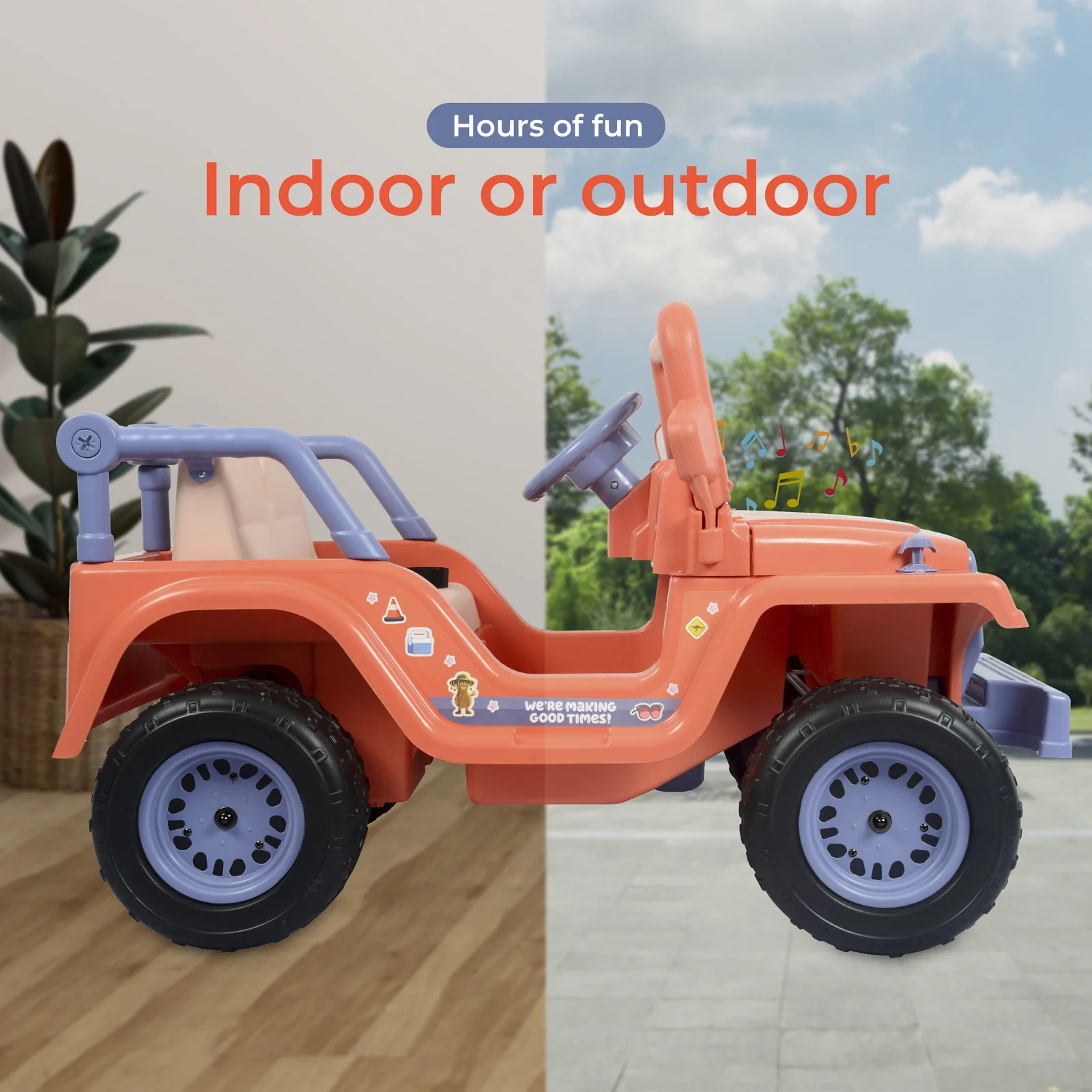 12V Battery-Powered 4x4 Kids Ride-On Jeep Bronco with Sounds and 4-Wheeler Design - Image 4