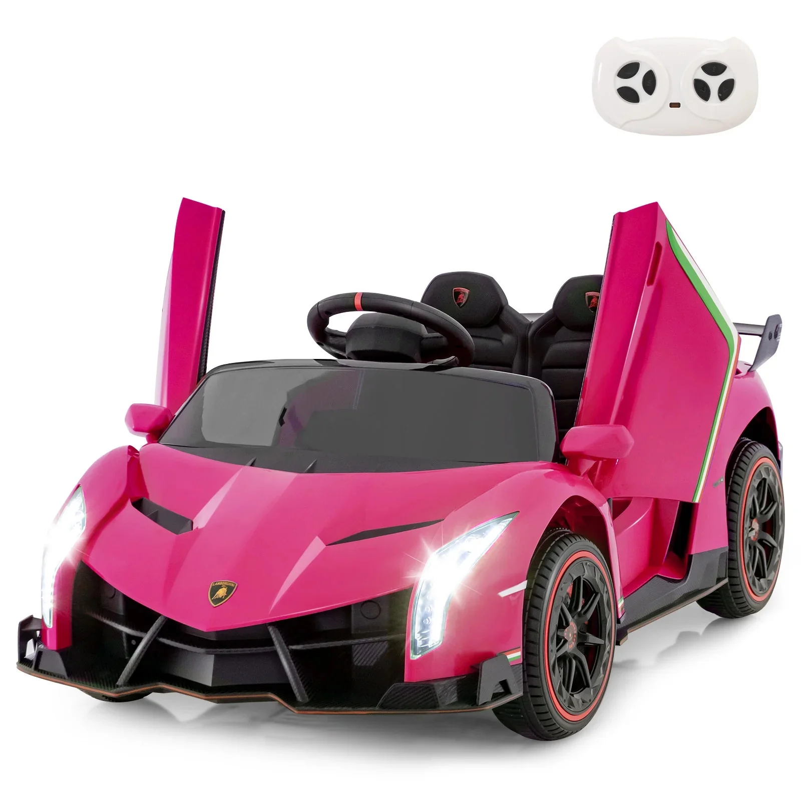 12V 4WD Kids Ride-On Car Licensed Lamborghini Veneno with Hydraulic Doors and Remote Control - Image 13