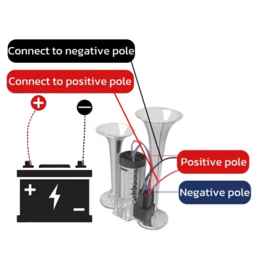 12V 600DB Silver Dual Electric Air Horn Kit for Cars and Trucks with Compressor - Image 6