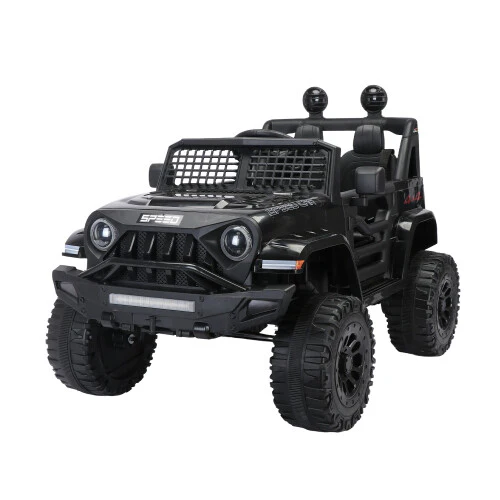 12V 7A Kids Electric Ride-On Car with Power Wheels, LED Lights, and 2.4G Remote Control