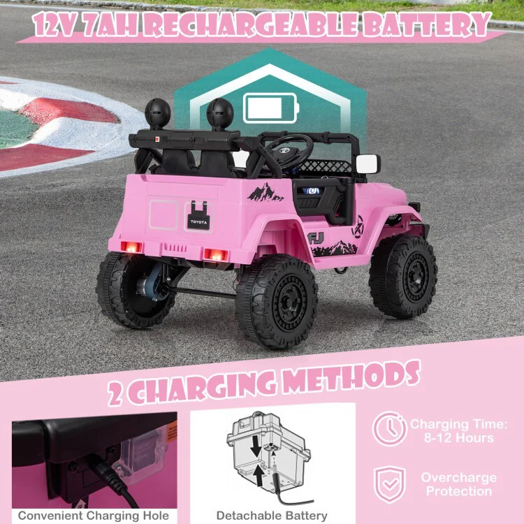 12V 7Ah Battery Licensed Toyota FJ Cruiser Electric Kids Remote Control Car Toy - Image 7