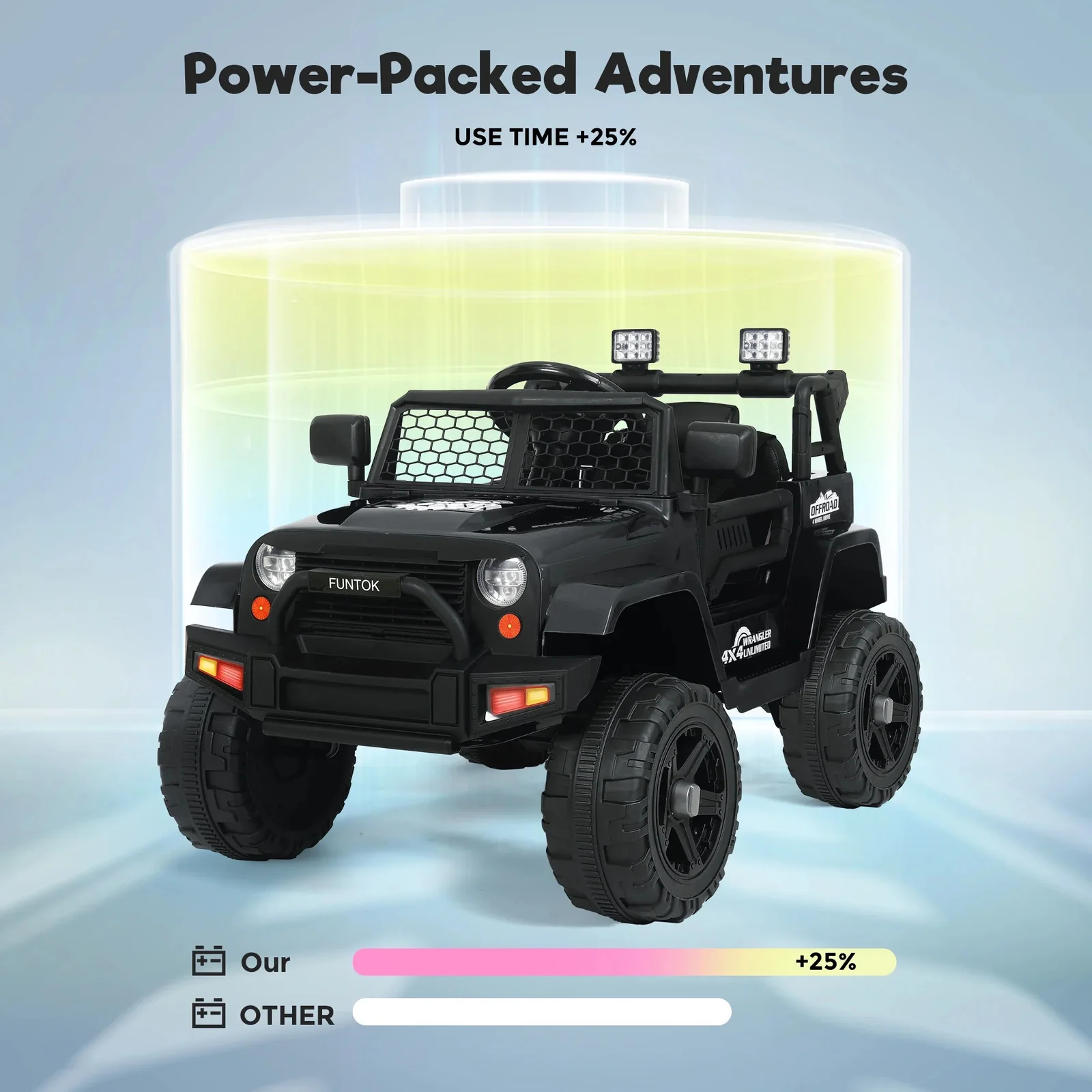 12V 7AH Battery-Powered Electric Ride-On Truck for Kids with 3 Speeds and Parental Control - Image 2