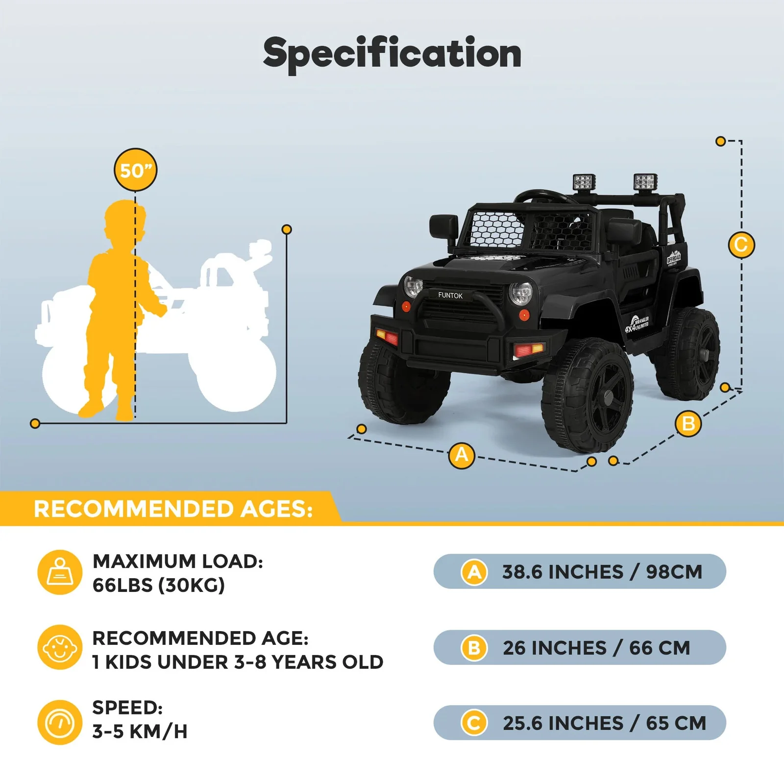 12V 7AH Battery-Powered Electric Ride-On Truck for Kids with 3 Speeds and Parental Control - Image 3