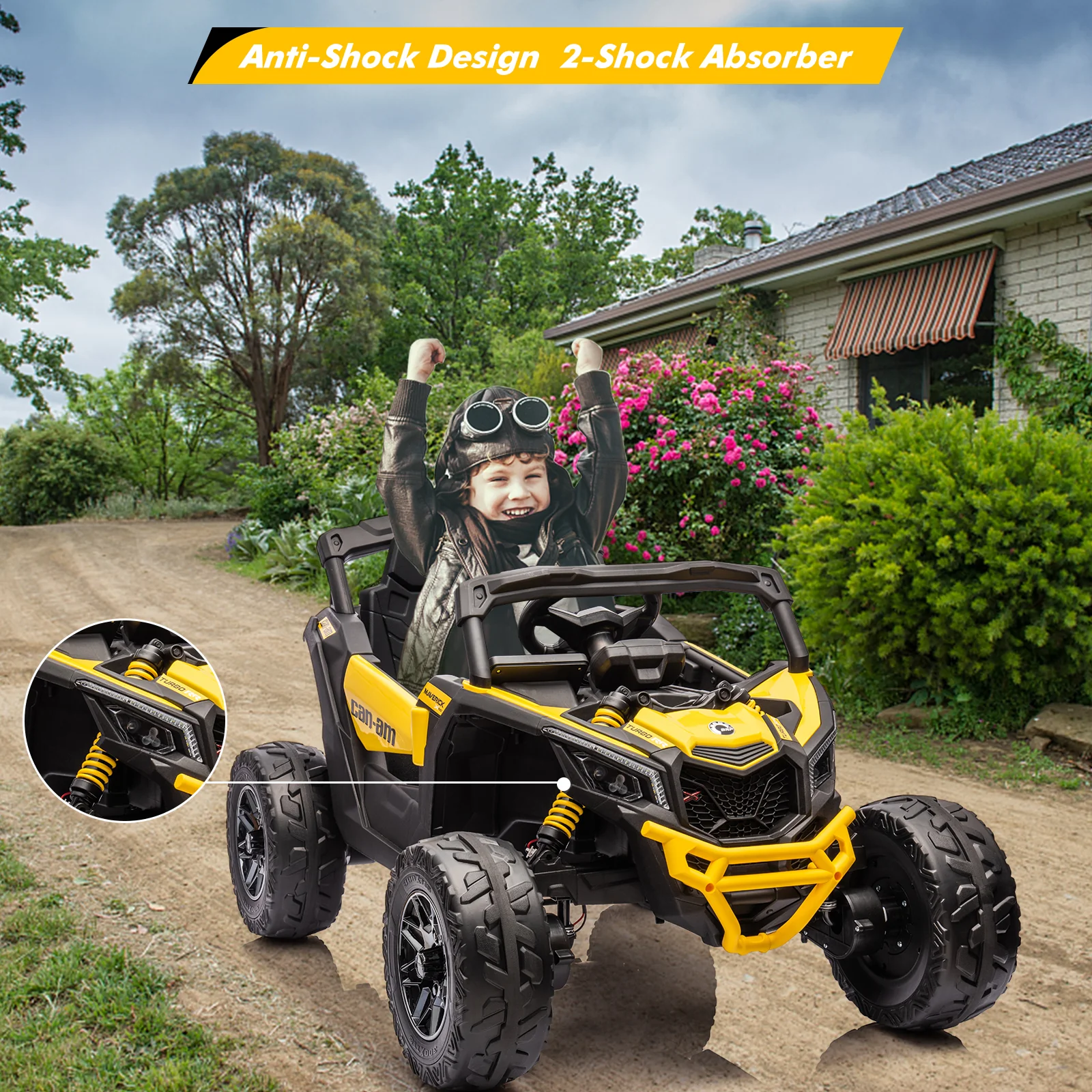 12V 7AH Electric Kids 4WD Off-Road Ride-On UTV Car with Remote Control for Boys and Girls - Image 6