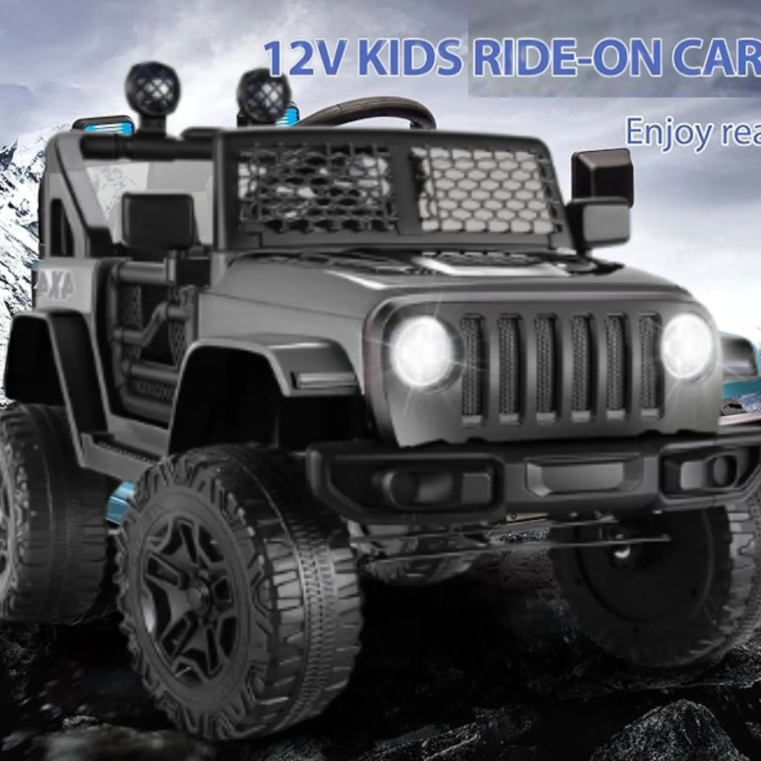 12V 7AH Kids Electric Ride-On Truck with LED Lights, Bluetooth MP3, and Remote Control - Image 2