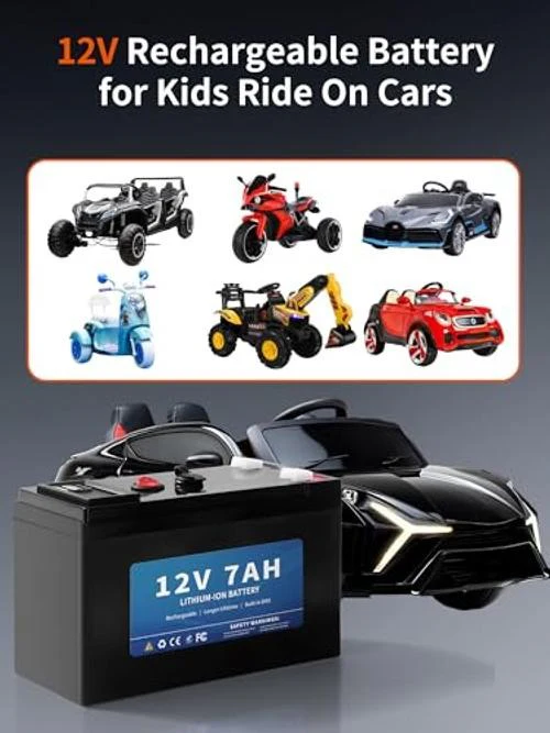 12V 7Ah Lithium Power Wheels Battery with Dual USB Ports - Image 2