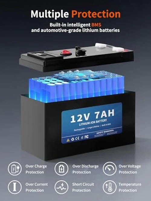 12V 7Ah Lithium Power Wheels Battery with Dual USB Ports - Image 4