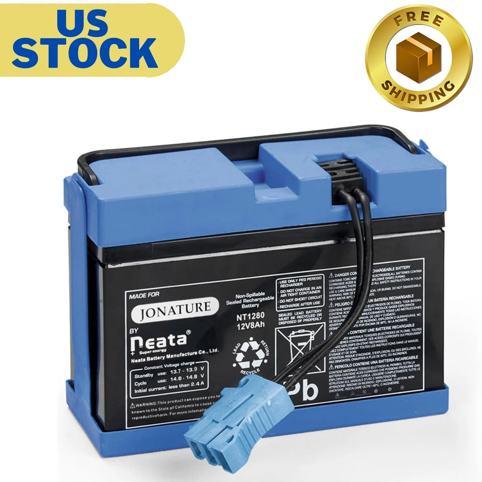 12V 8Ah Rechargeable Replacement Battery for Peg Perego John Deere Ground Force Tractor