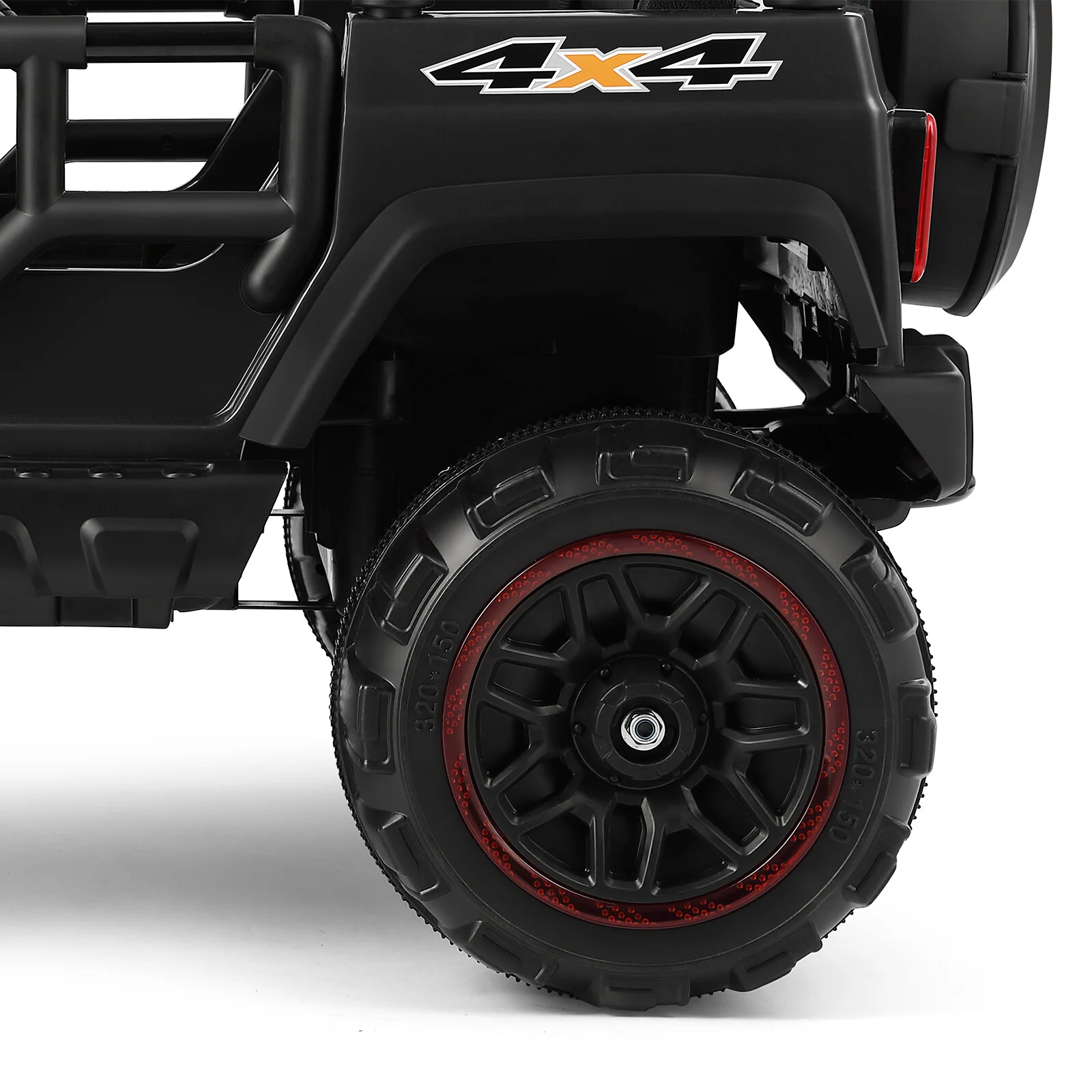 12V Battery Powered Kids Ride-On Truck with 3 Speeds, Remote Control, MP3, LED Lights, USB, and Black Cover - Image 21