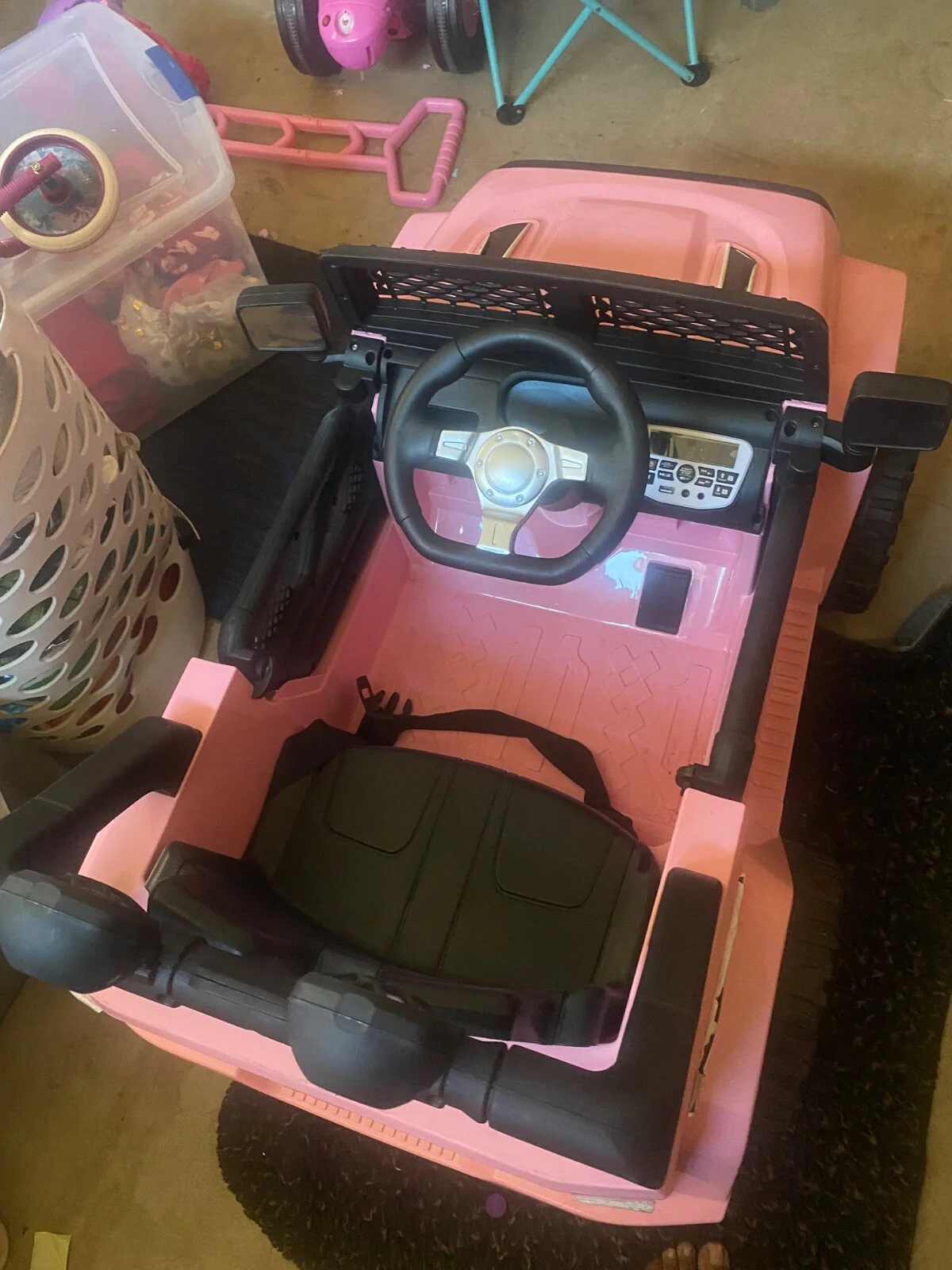 12V Battery Powered Pink Toy Car - Image 5