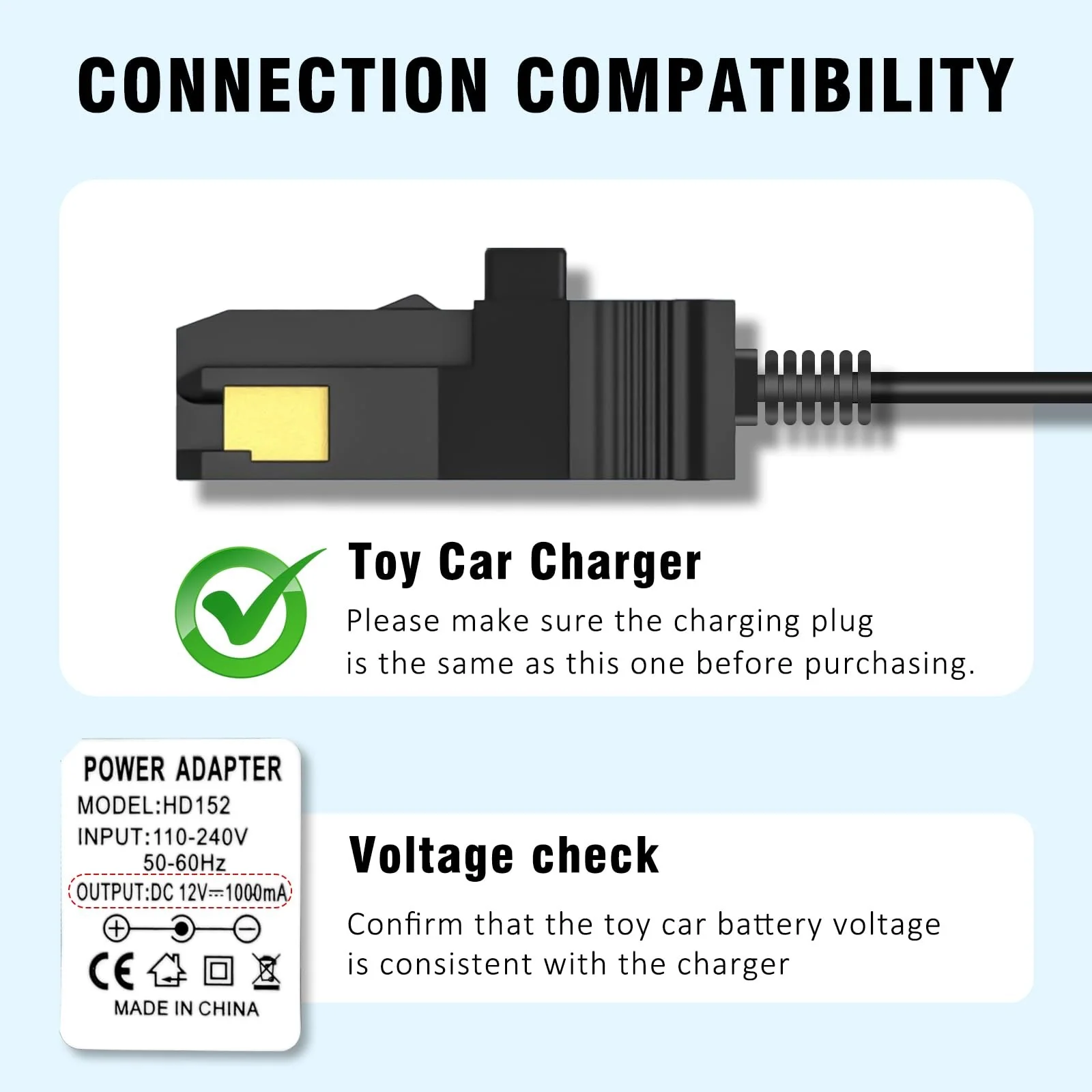 12V Battery Charger Compatible with All Power Wheels Gray and Orange Battery Packs - Image 5