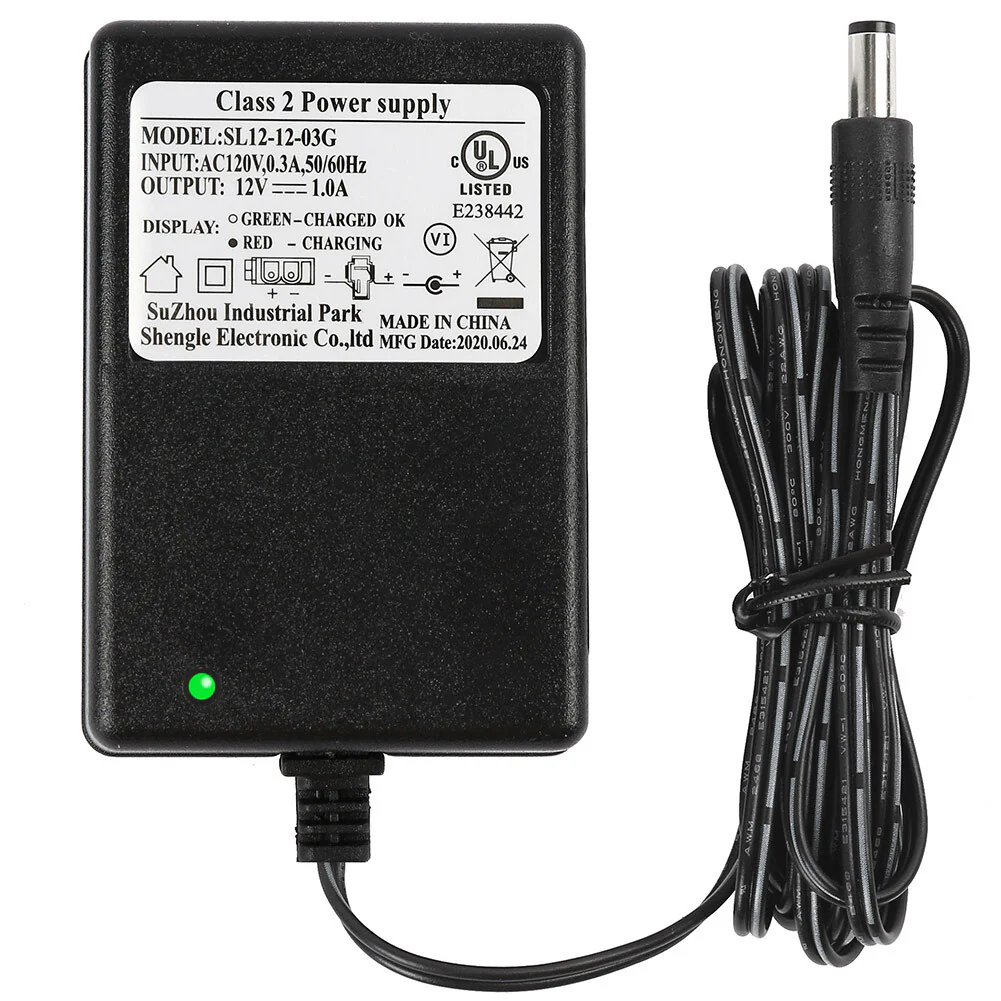 12V Battery Charger for Kids Ride-On Wrangler SUV Car with 6 Ft Cord - Image 2