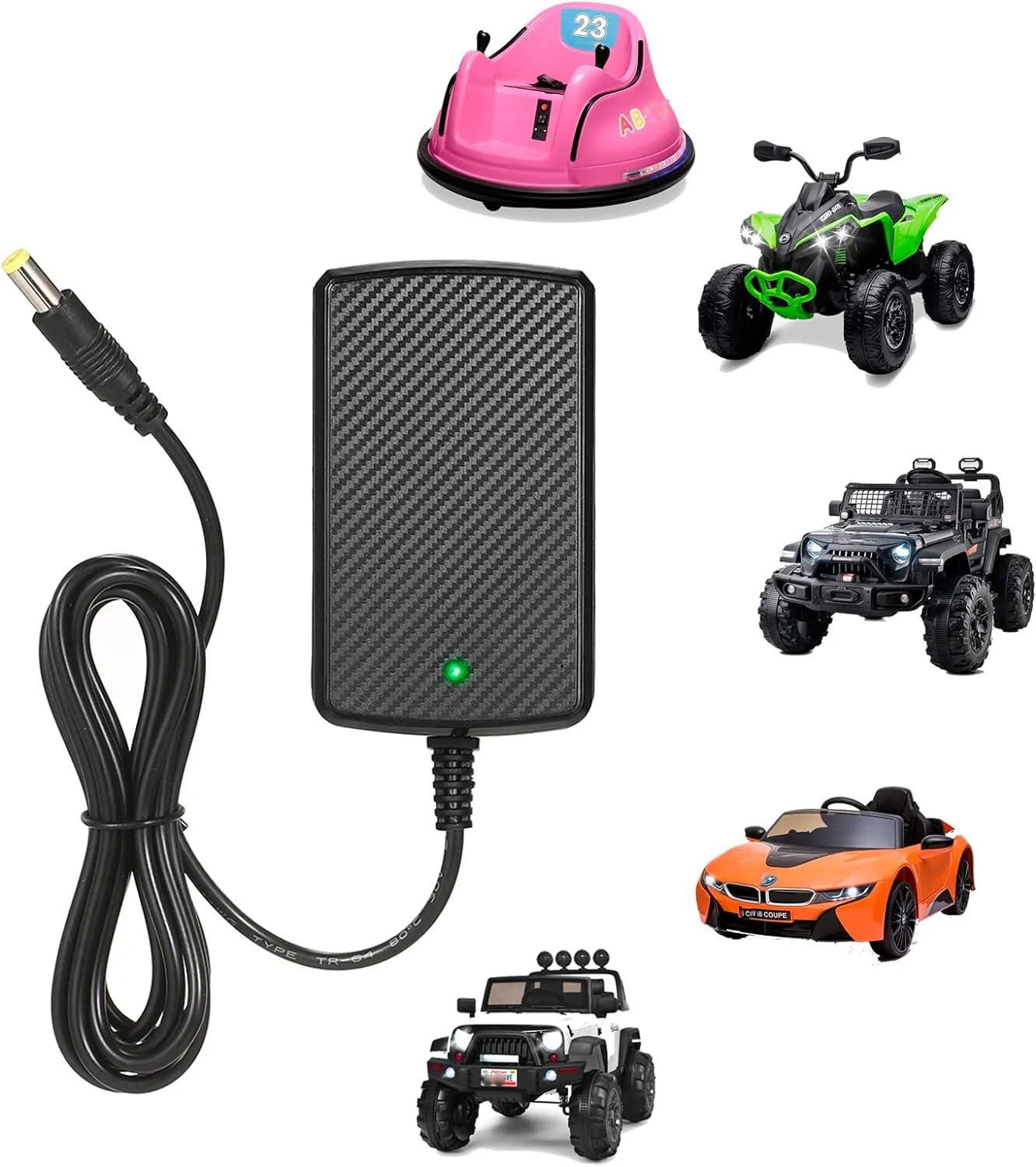 12V Battery Charger for Kids Ride-On Toys Compatible with SUV Mercedes Trax Jeep