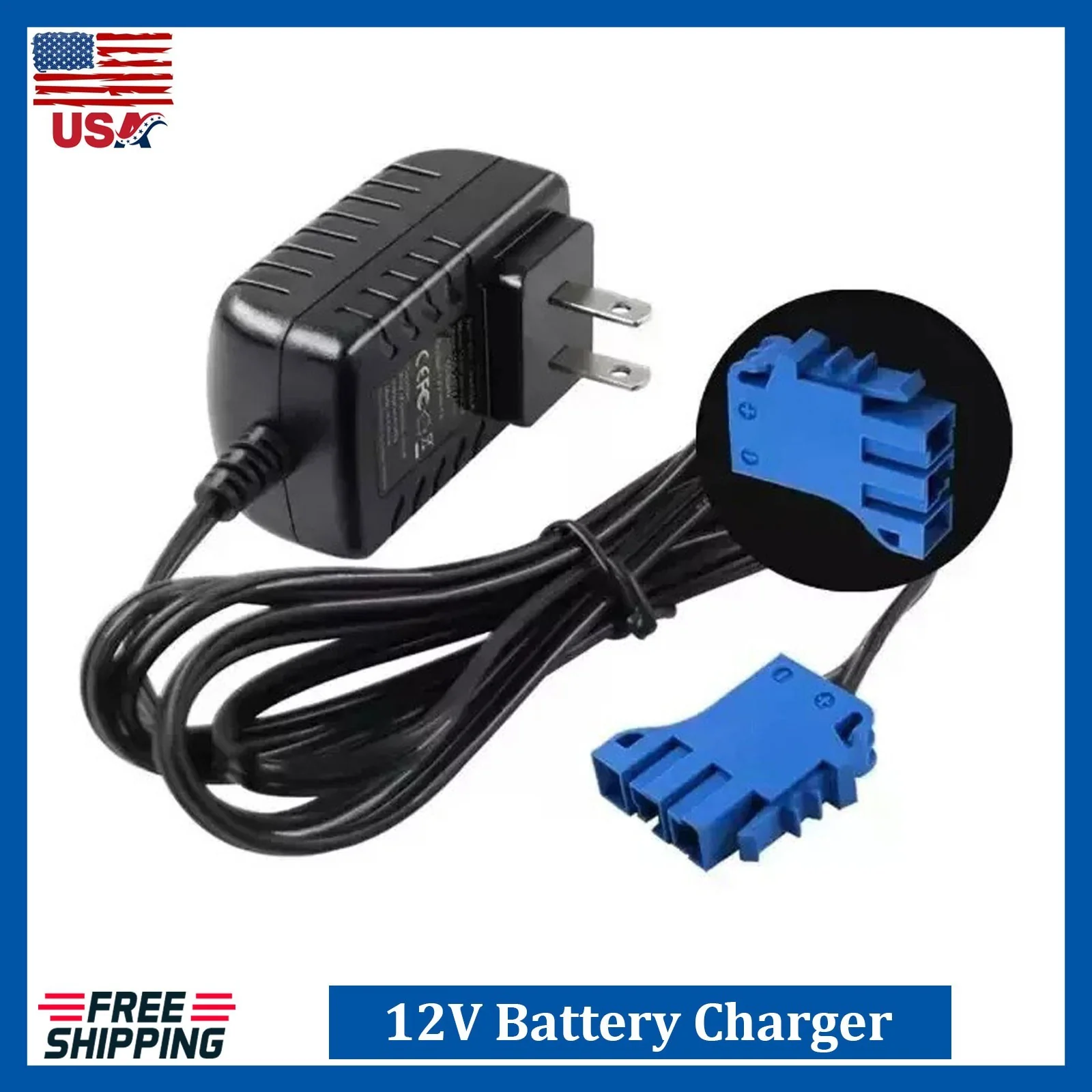 12V Battery Charger Compatible with Peg Perego Ground Force Tractor and John Deere Gator XUV - Image 7