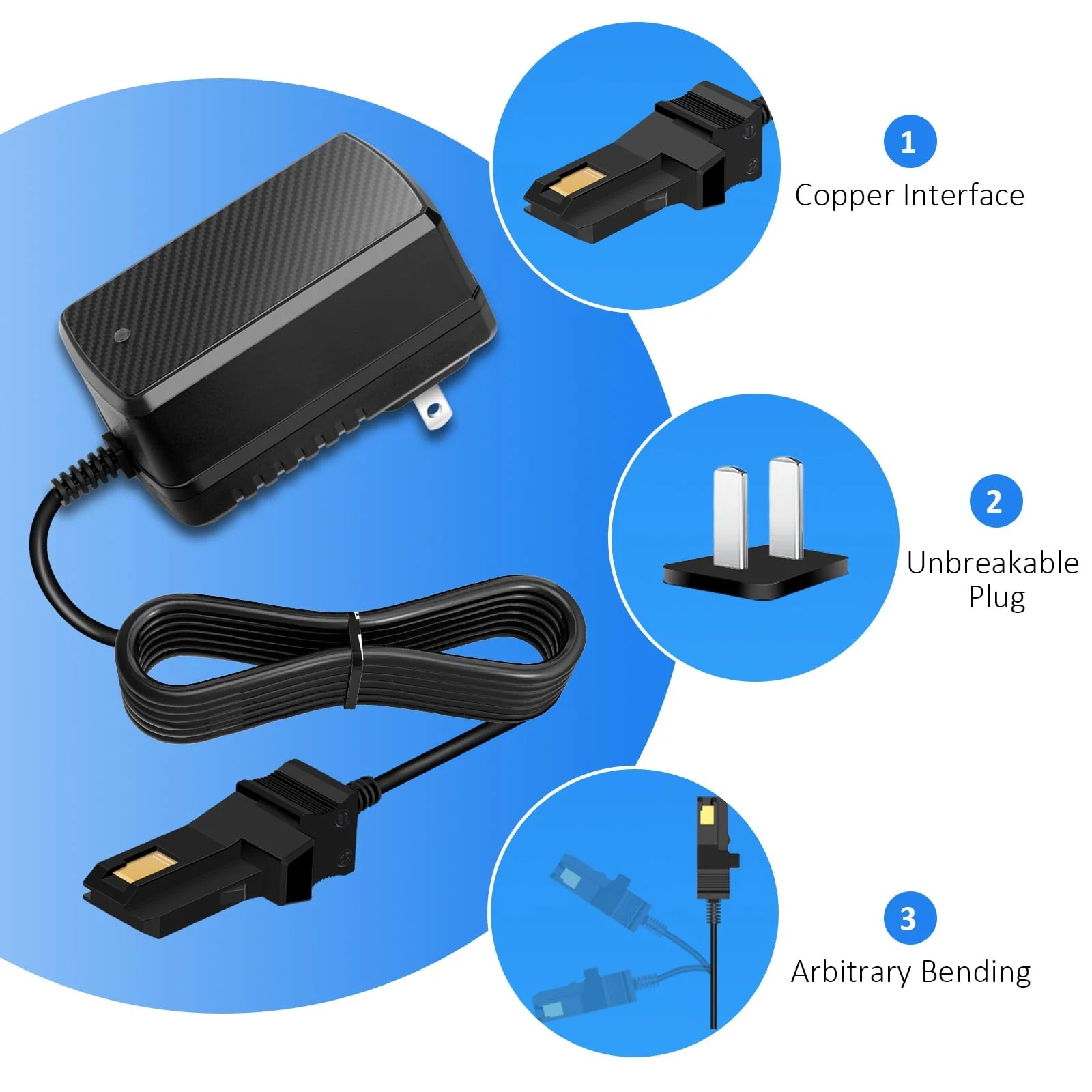 12V Battery Charger for Power Wheels with Gray Battery and Orange Top - Image 5
