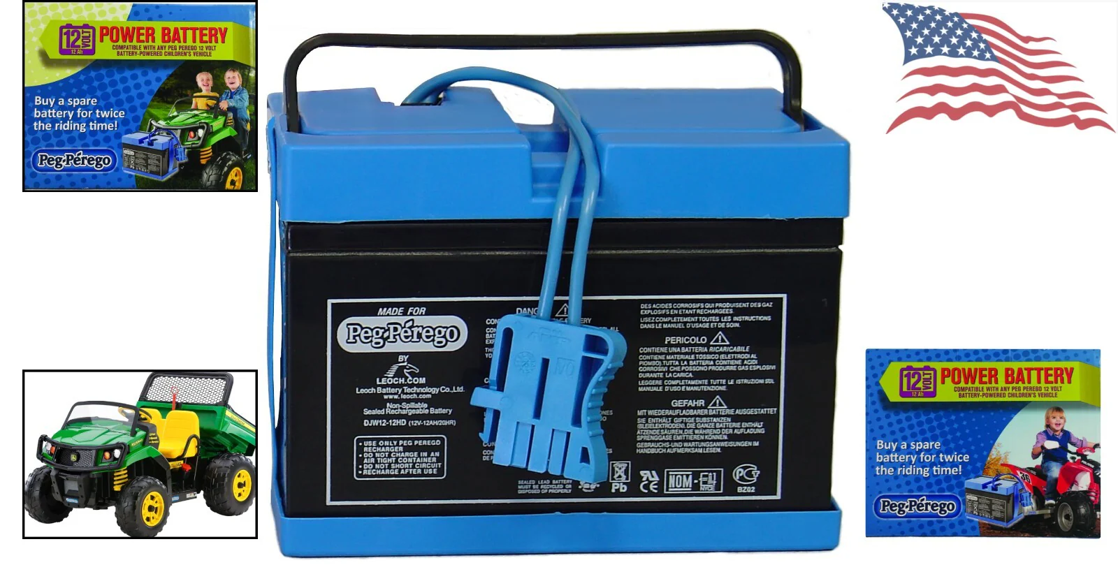 12V AA Battery Easy Change Compatible with John Deere Case IH Polaris - Image 2