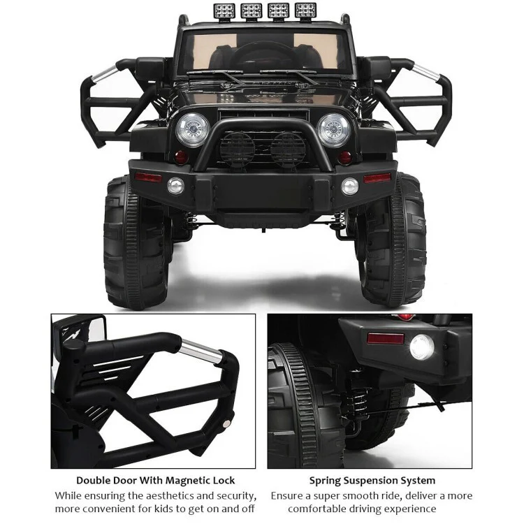 12V Battery-Powered Electric Kids Ride-On Truck with Portable Handle and Remote Control - Image 7
