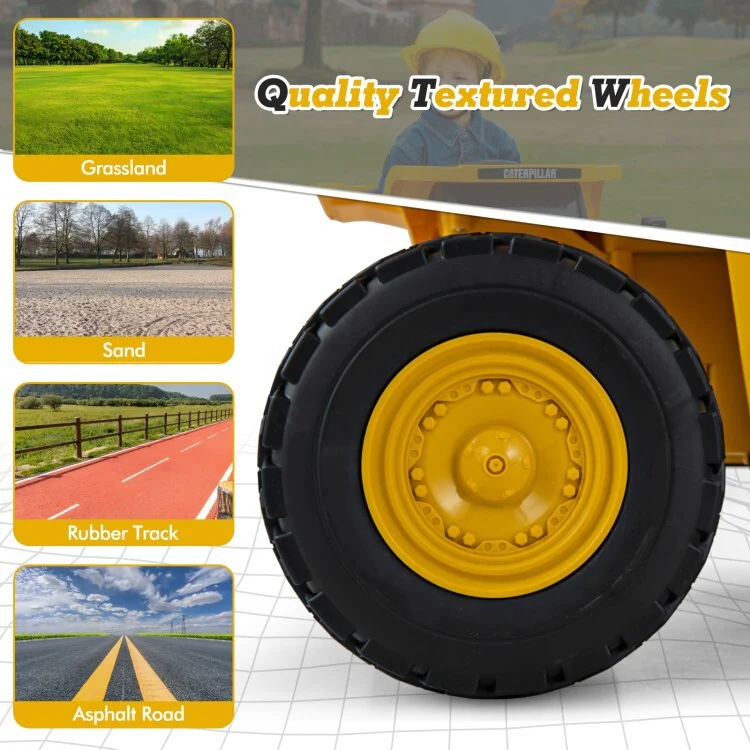 12V Battery Electric Ride-On Dump Truck for Kids with Tiltable Bump Bed - Image 10