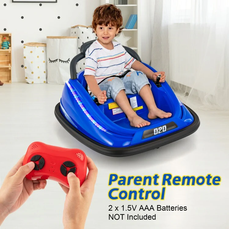 12V Battery Powered Kids Electric Bumper Car Ride-On Toy with Remote Control - Image 5