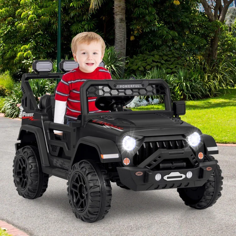 12V Battery Powered Kids Electric Ride-On Truck with Remote Control, Power Display, and 3-Speed Settings - Image 3