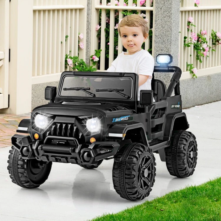 12V Battery-Powered Kids Electric Ride-On Truck Car with Remote Control, Wheels & 3 Speed Settings - Image 2