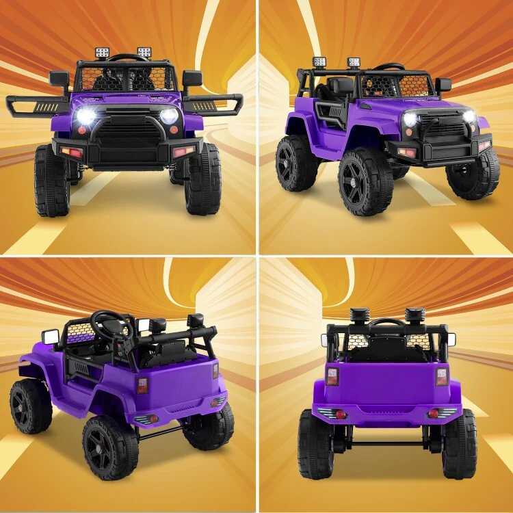 12V Battery Powered Kids Electric Ride-On Truck Car with Remote Control and Headlights - Image 6