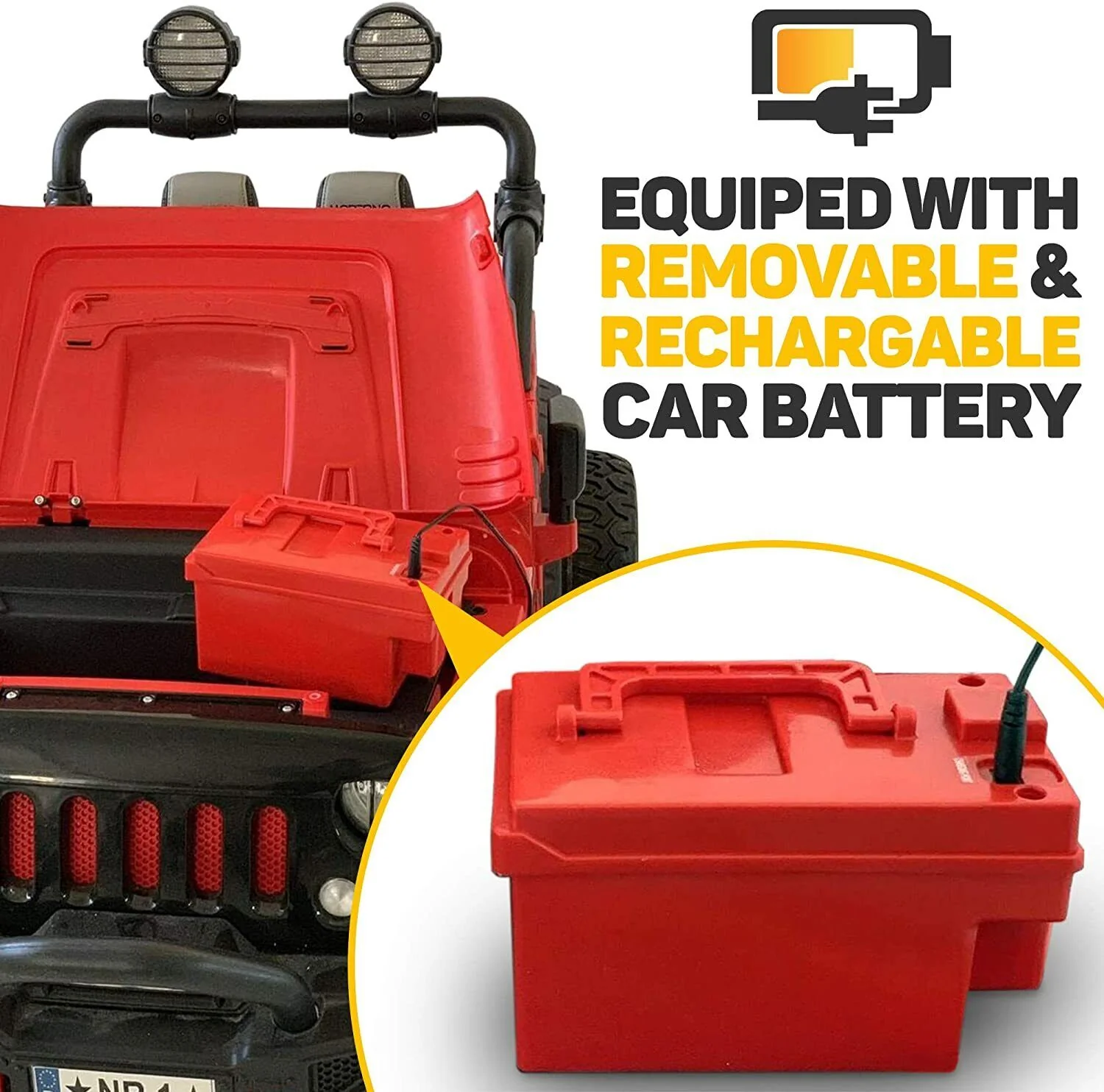 12V Battery Operated Children's Ride-On Truck Jeep with Dual Powerful Motors and Remote Control - Image 11