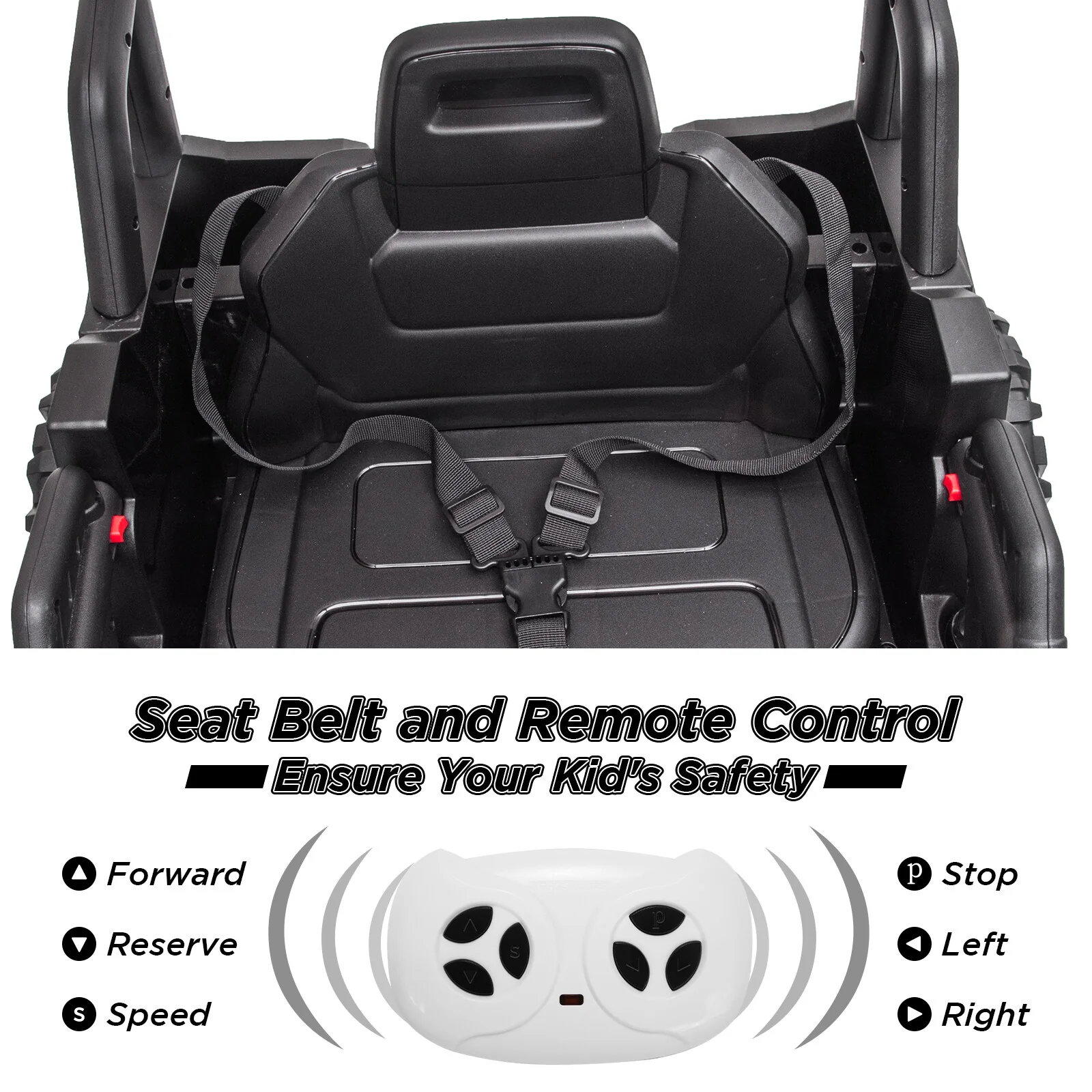 12V Electric Kids Ride-On Jeep 2-Seater with Battery Power, Safety Features, MP3, and LED Lights - Image 6