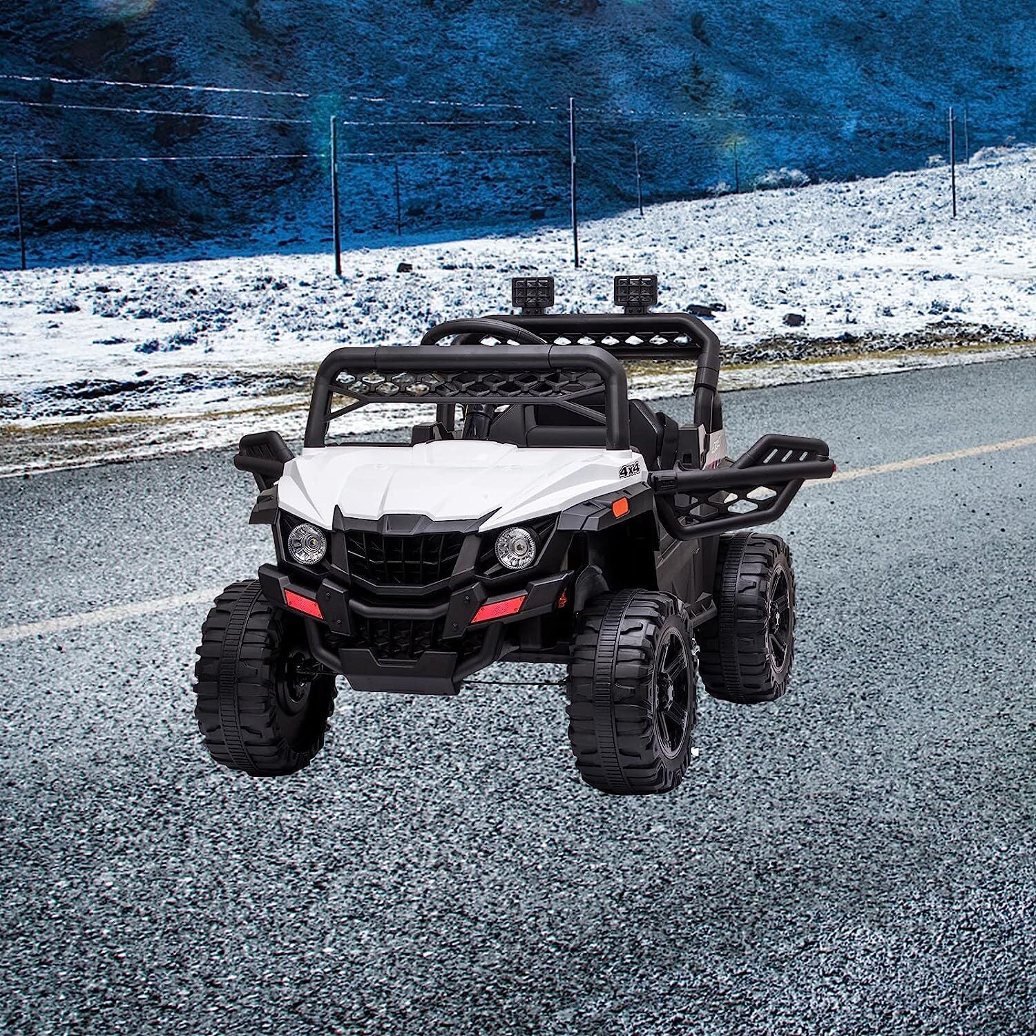 12V Electric Kids Ride-On Jeep 2-Seater with Battery Power, Safety Features, MP3, and LED Lights - Image 8