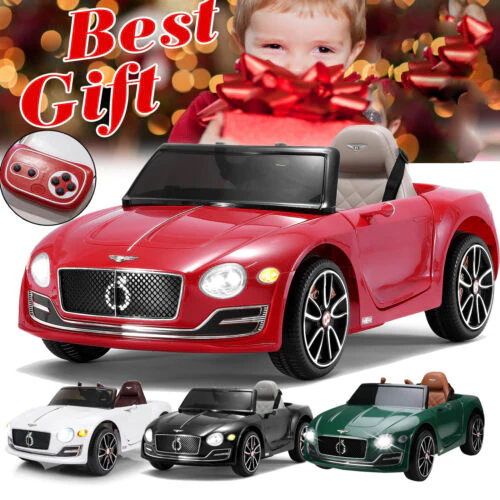 12V Battery Powered Bentley Style Kids Ride On Car with Remote Control - Image 2