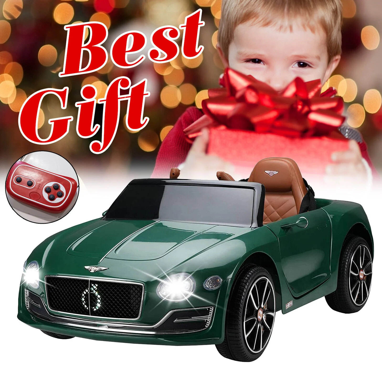 12V Battery Powered Bentley Style Kids Ride On Car with Remote Control - Image 42