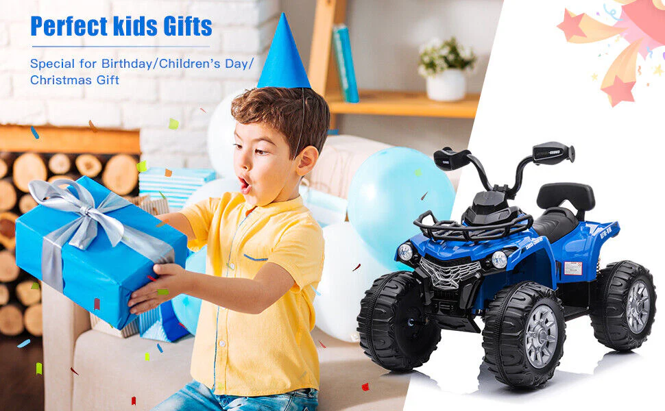 12V Battery Powered Electric ATV Quad for Kids - 4-Wheel Ride On Toy with 2 Speed Options - Image 13