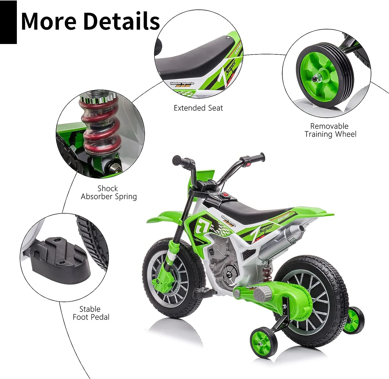 12V Battery Powered Electric Dirt Bike for Kids - The Perfect Ride-On Motorcycle for Young Riders! - Image 6
