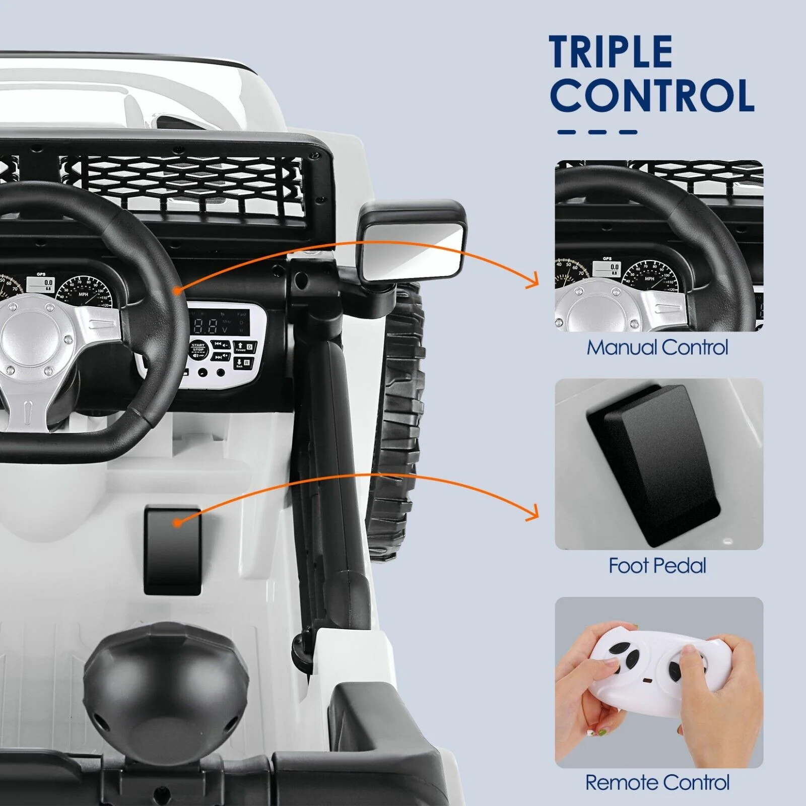 12V Battery Powered Electric Ride On Car with Remote Control and MP3 Player - Image 36