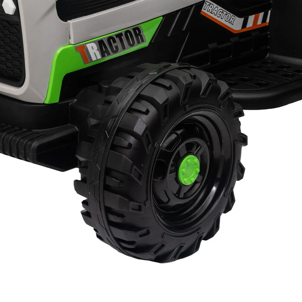 12V Battery Powered Electric Tractor Toy with Remote Control and Trailer Attachment - Image 19