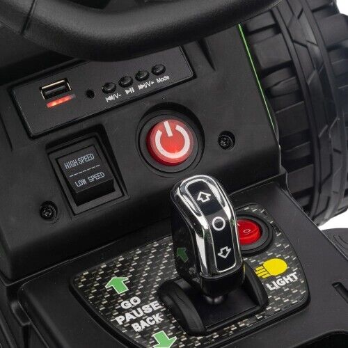 12V Battery Powered Electric Tractor Toy with Trailer Attachment - Image 4